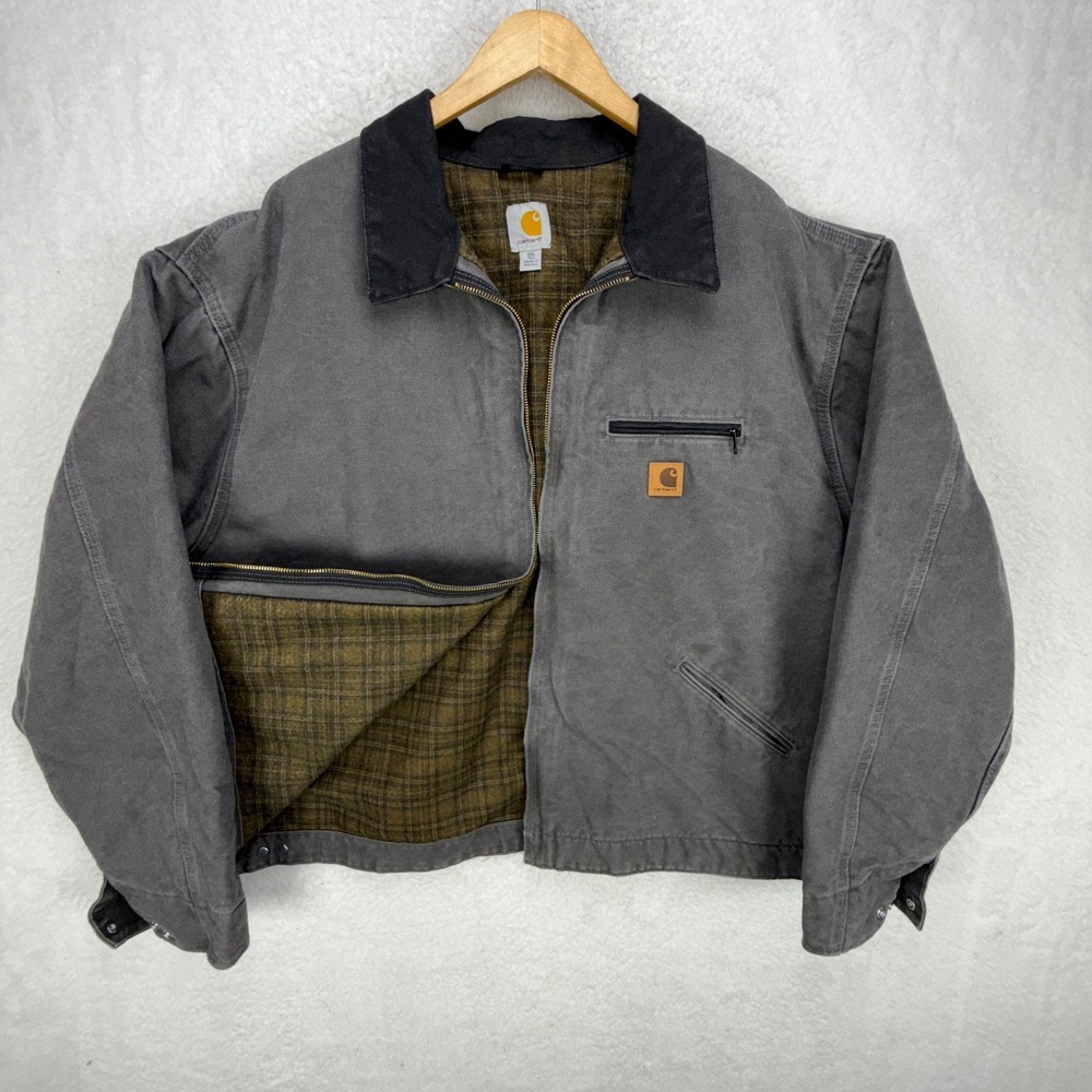 Carhartt Detroit Jacket Blanket Lined Mens 4XLT Tall J97 GVL Gravel Gray NWT NOS
